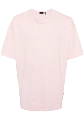 FIVE CM embroidered cotton T-shirt - Pink