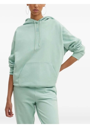 HUGO embroidered hooded top - Green
