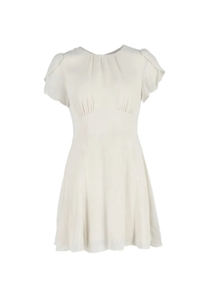 Reformation tulip-sleeve mini dress - Neutrals