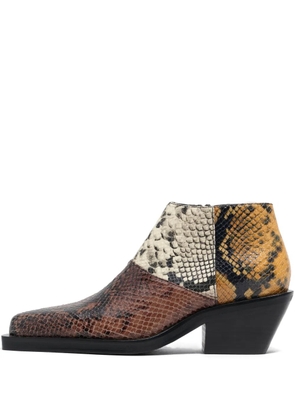 Bimba y Lola 40mm panelled leather boots - Brown