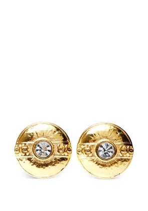 CHANEL Pre-Owned 1988 CC rhinestone earrings - Gold