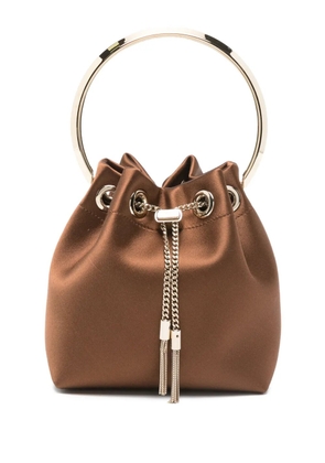 Jimmy Choo Bon Bon ring-handle tassel mini bag - Brown