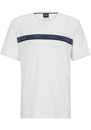 BOSS logo-tape detail T-shirt - White