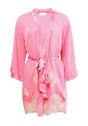 Fleur Du Mal Juliet Lace belted robe - Pink
