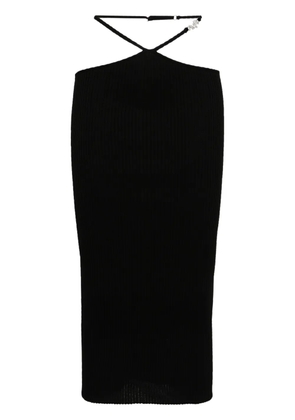 AMIRI strap-detail pencil midi skirt - Black