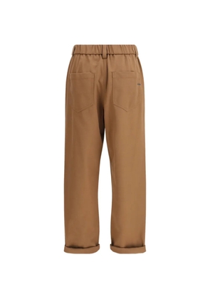 Brunello Cucinelli elasticated cuffed trousers - Brown