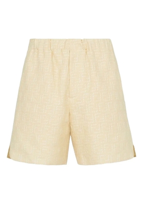 FENDI FF-pattern shorts - Yellow