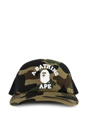 A BATHING APE® camouflage logo cap - Green