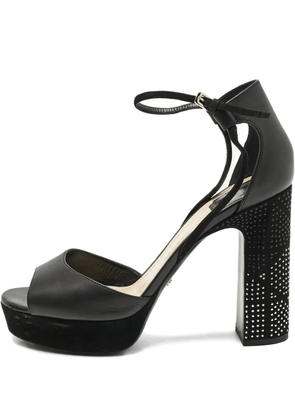 Christian Dior Pre-Owned Rainbow Stellar studded block-heel sandals - Black