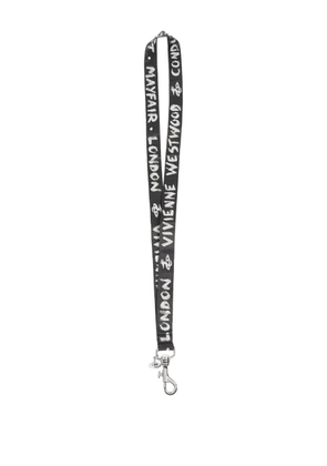 Vivienne Westwood logo-print keyring - Black