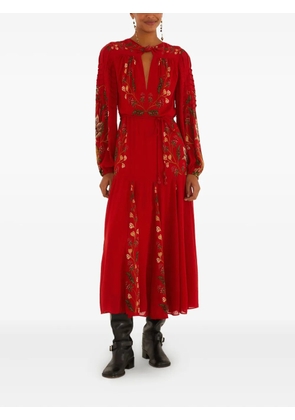 FARM Rio floral-embroidered maxi dress