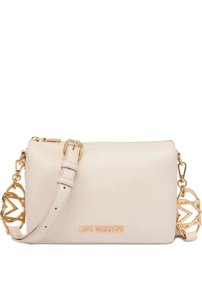 Love Moschino heart-plaque crossbody bag - Neutrals