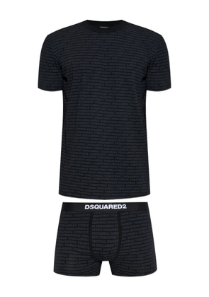 DSQUARED2 logo-print pajama set - Black