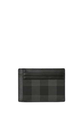 Burberry checked leather cardholder - Grey