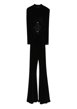 NISSA cut-out velvet jumpsuit - Black