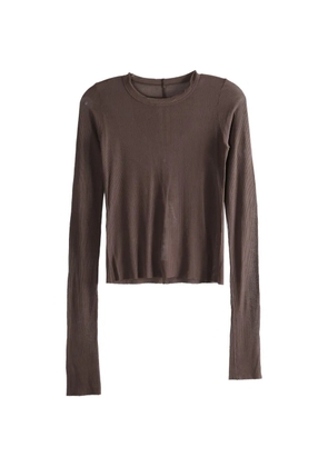Rick Owens ribbed long-sleeved top - Brown
