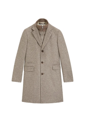 BOSS button houndstooth coat - Neutrals