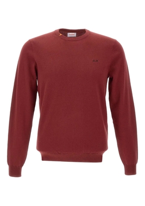 Sun68 crew-neck ribbed-cuff sweater - Red