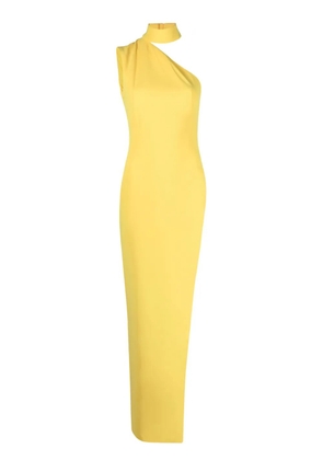 Mônot one-shoulder side-slit dress - Yellow