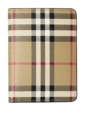 Burberry checkered passport holder - Neutrals