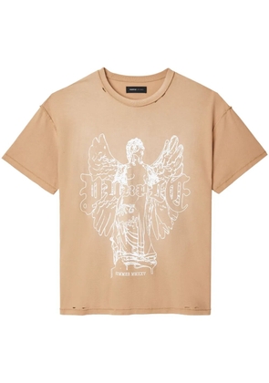 Purple Brand logo-print cotton t-shirt - Neutrals