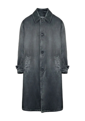 MM6 Maison Margiela waxed button-up coat - Grey