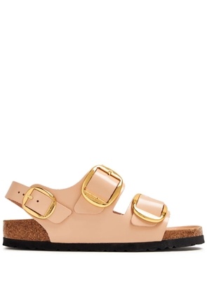Birkenstock side-buckle slingback leather sandals - Neutrals