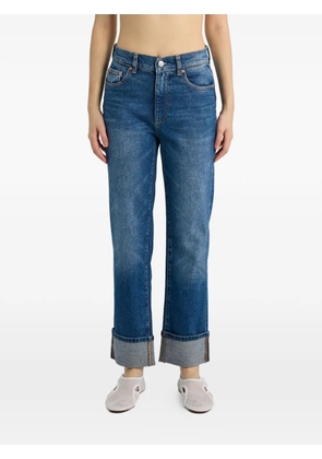 DL1961 cuffed high-rise jeans - Blue