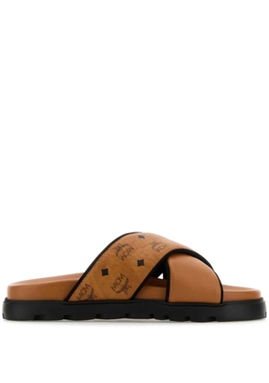 MCM printed sandals - Brown