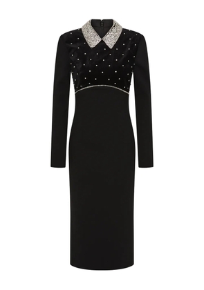 Rebecca Vallance Alistair embellished-collar midi dress - Black