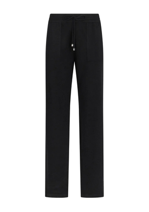 Malo drawstring-waist trousers - Black