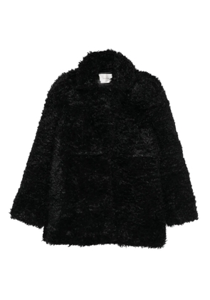 Gestuz long-sleeve textured coat - Black