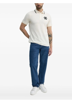 Karl Lagerfeld logo-embroidered polo shirt - White