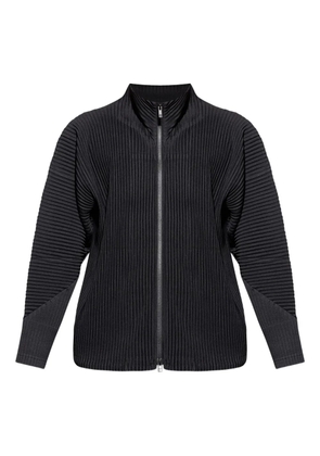 Homme Plissé Issey Miyake pleated zip-fastening jacket - Black