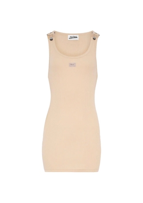 Jean Paul Gaultier ribbed mini dress - Neutrals
