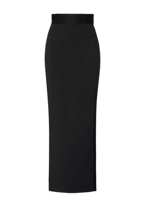 Elisabetta Franchi satin-detail long skirt - Black