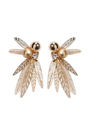 Carolina Herrera olive leaf earrings - Gold