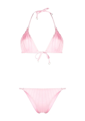 Noire Swimwear gathered bikini set - Pink