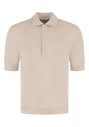 Stefan Brandt Pima cotton polo shirt - Neutrals