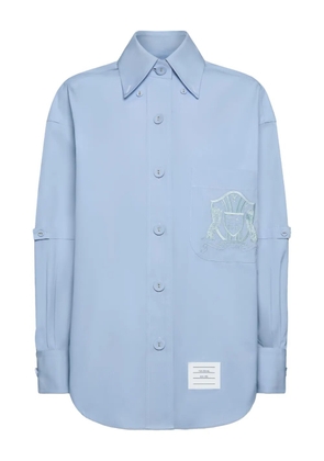 Thom Browne crest embroidery armband shirt - Blue
