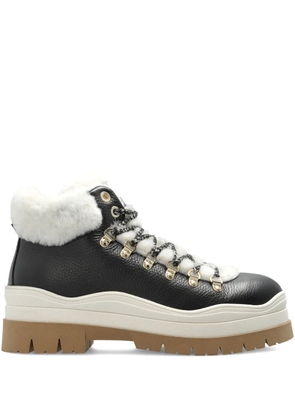 BOGNER Arosa lace-up shearling trainers - Black