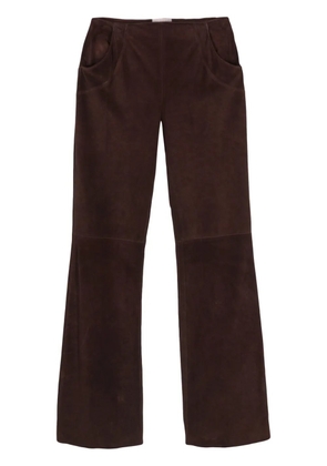 Valentino Garavani Pre-Owned 2000s suede trousers - Brown