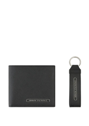 Armani Exchange logo-plaque wallet - Black