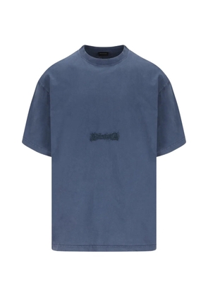 Balenciaga logo-embroidery T-shirt - Blue