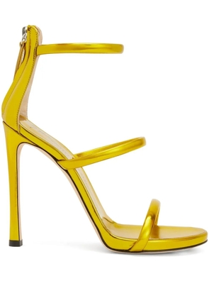 Giuseppe Zanotti metallic-effect high-heeled sandals - Yellow