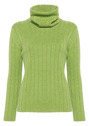 CHANEL Pre-Owned 1997 ribbed cashmere jumper - Green