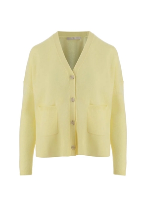 Allude patch-pockets V-neck cardigan - Yellow