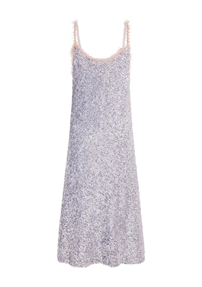 Rabanne sequin-embellished slip midi dress - Silver