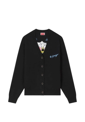 Kenzo Wild Tiger buttoned cardigan - Black