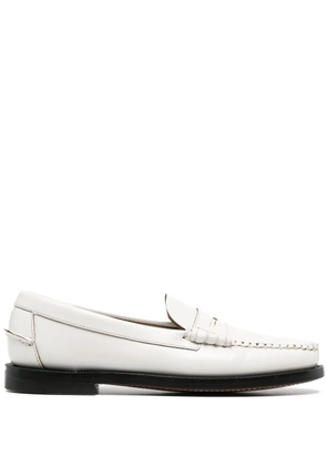 Sebago Dan penny-slot flat leather loafers - White